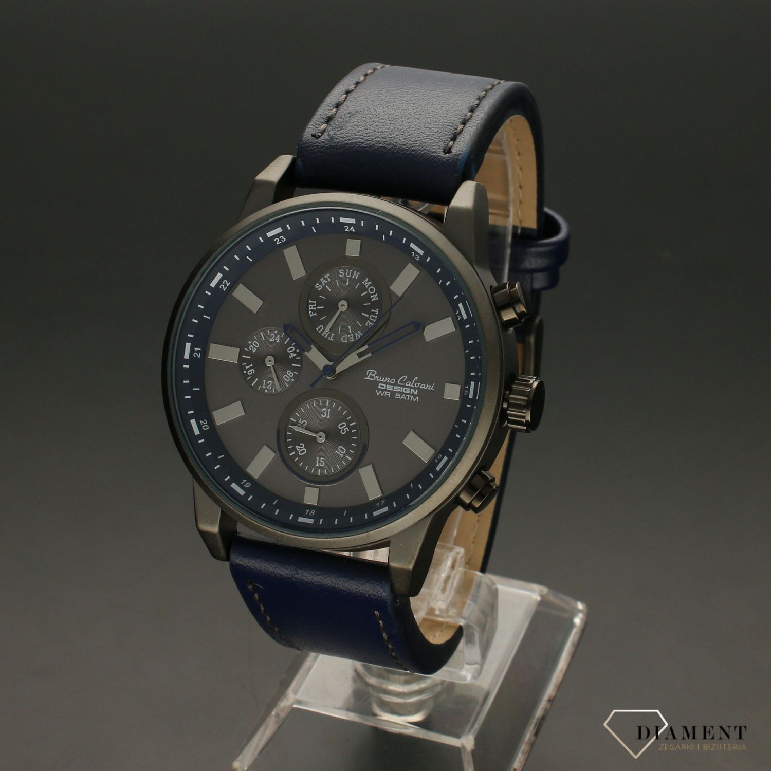 Zegarek męski na pasku Bruno Calvani Classic BC1377 BLUEa (2).jpg